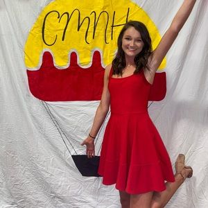 red dress